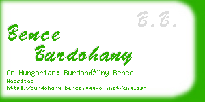 bence burdohany business card